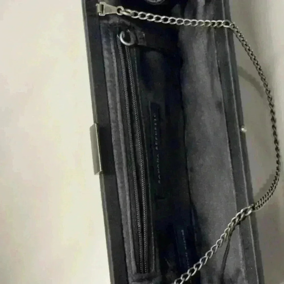 Banana Republic Black Beaded Sequins Mini Bag/Tote with Gun Metal Hardware NWT - Picture 3 of 5